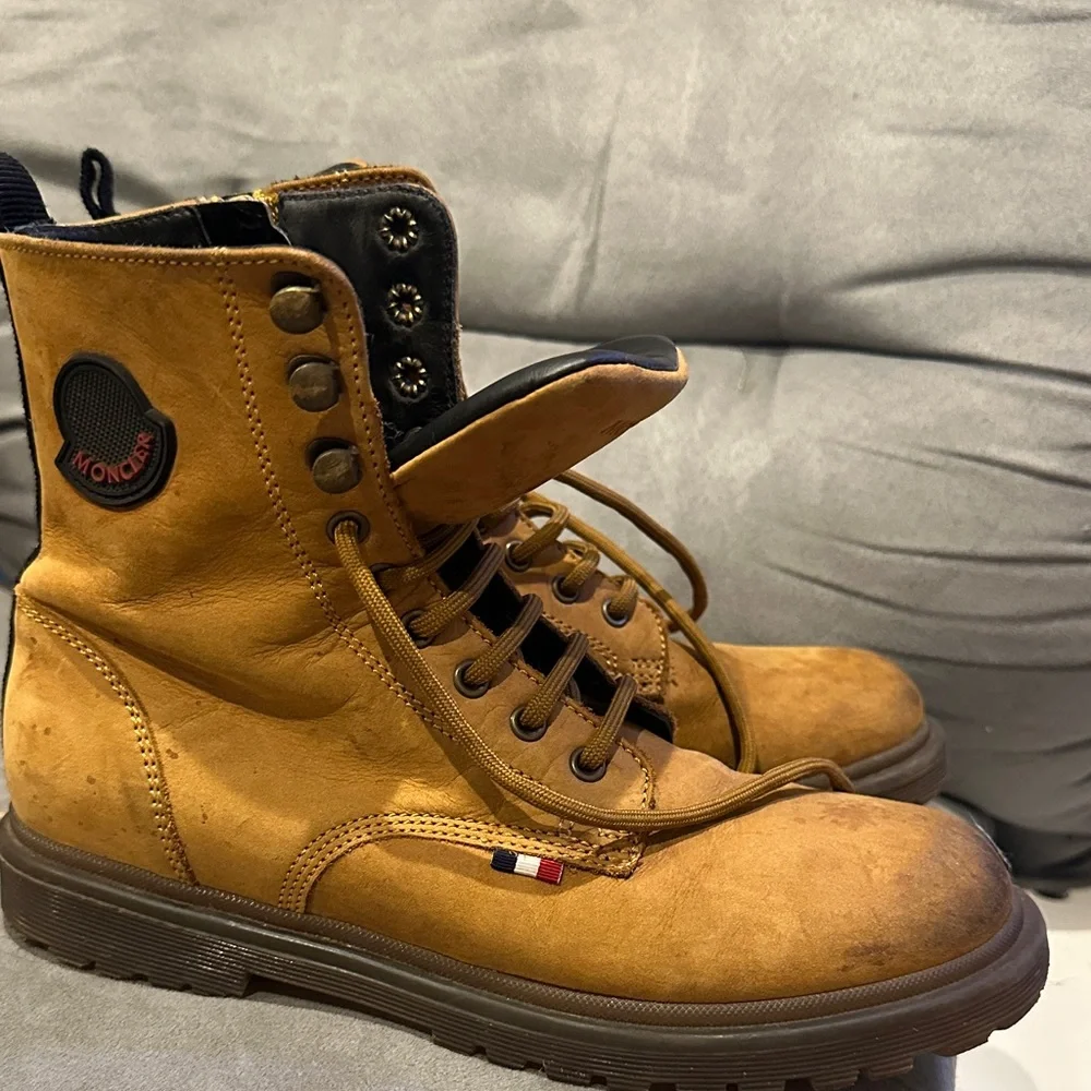 Men's Tan Suede Lace-Up Work Boots